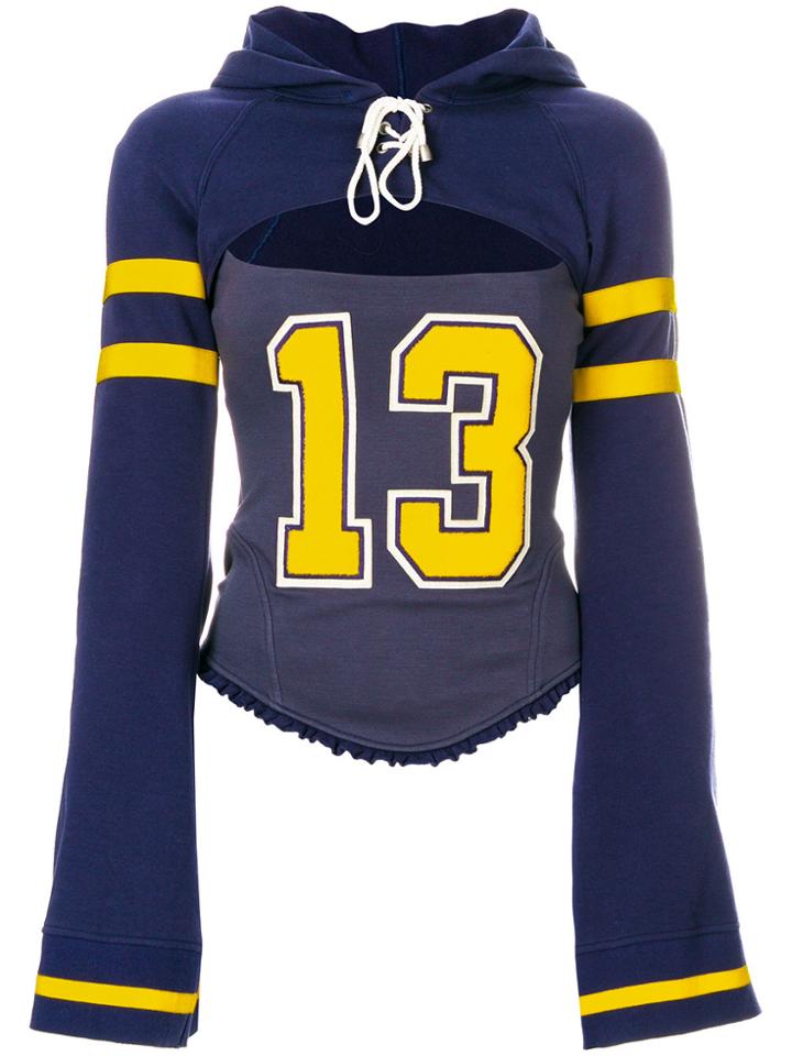 Puma Hooded Cut Out Sweater - Blue