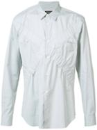 Comme Des Garçons Homme Plus Gathered Elasticated 'x' Shirt, Men's, Size: Small, Grey, Cotton