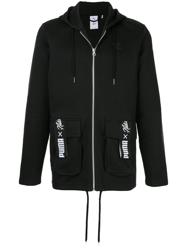 Puma Logo Print Hoodie - Black
