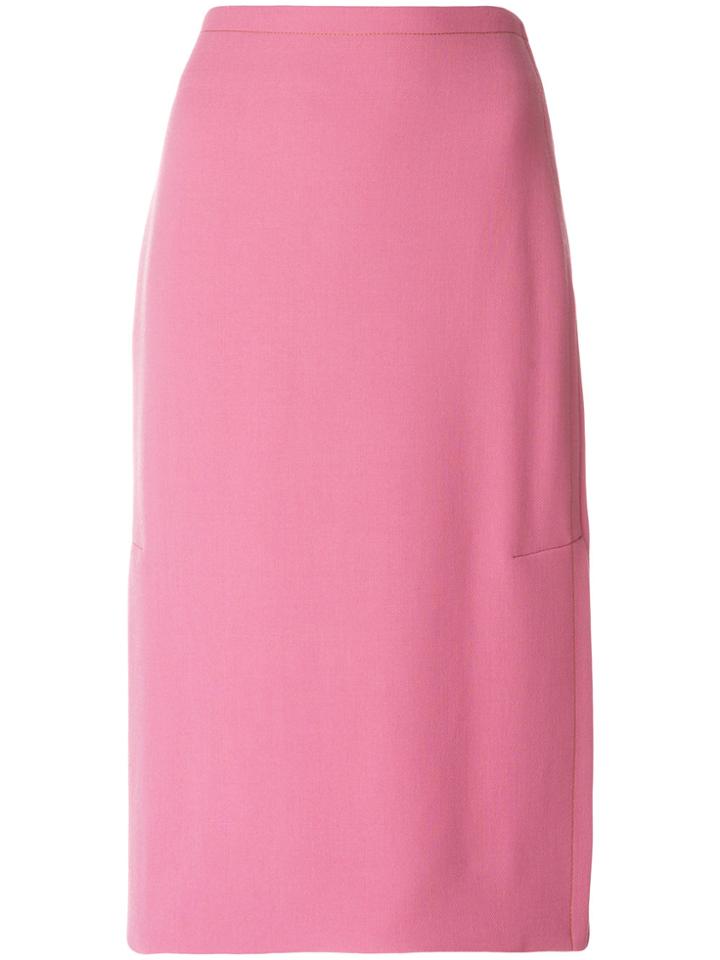 Marni Side Slit Pencil Skirt - Pink & Purple