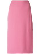 Marni Side Slit Pencil Skirt - Pink & Purple
