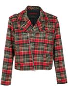À La Garçonne Checkered 'perfecto' Jacket - Black