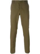Lanvin Slim Stripe Detail Trousers, Men's, Size: 52, Grey, Cotton