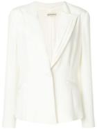 Giorgio Armani Pre-owned Pleated Peaked Lapels Jacket - White
