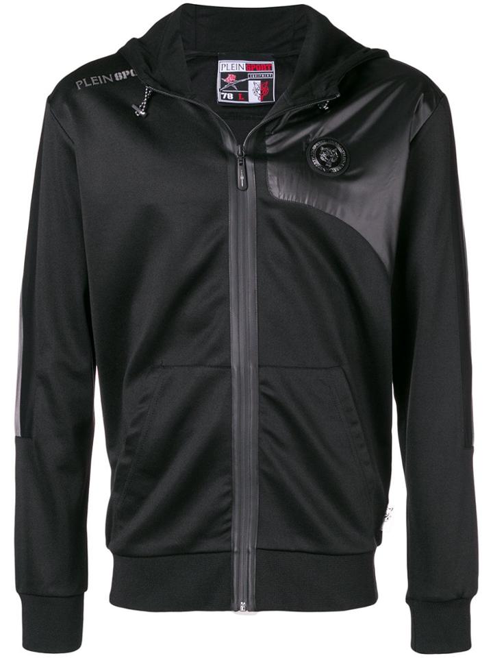 Plein Sport Logo Plaque Hoodie - Black