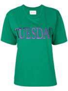 Alberta Ferretti Tuesday Embroidered T-shirt - Green