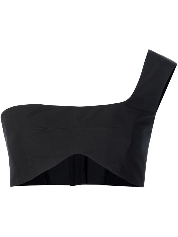 Sophie Theallet Garden Print One Shoulder Bralet Top
