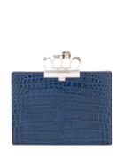 Alexander Mcqueen Knuckle Duster Clutch Bag - Blue