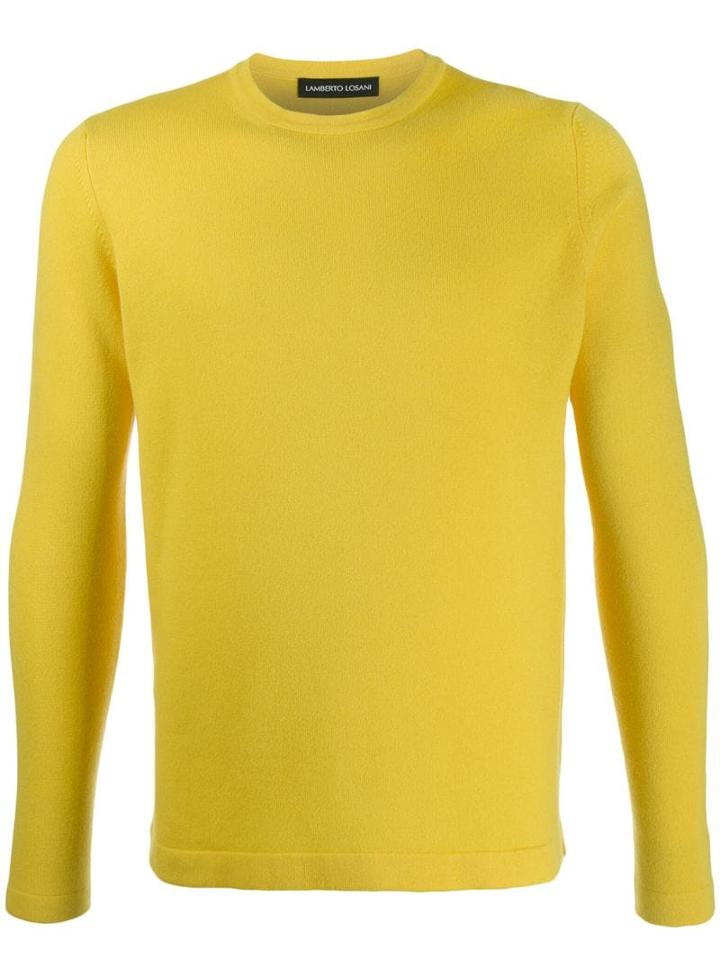 Lamberto Losani Round Neck Jumper - Yellow