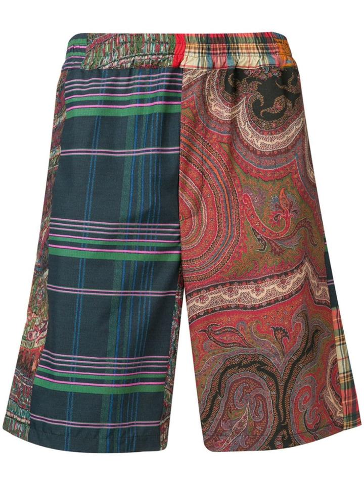 Pierre-louis Mascia Patchwork Shorts - Red