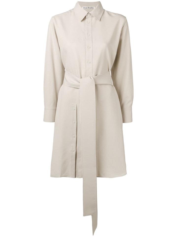 Acne Studios Loose Fit Shirt Dress - Neutrals