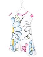 Monnalisa Floral Print Dress, Girl's, Size: 6 Yrs, White