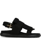 Marni Fussbett With Staggered Double Fringe Sandals - Black