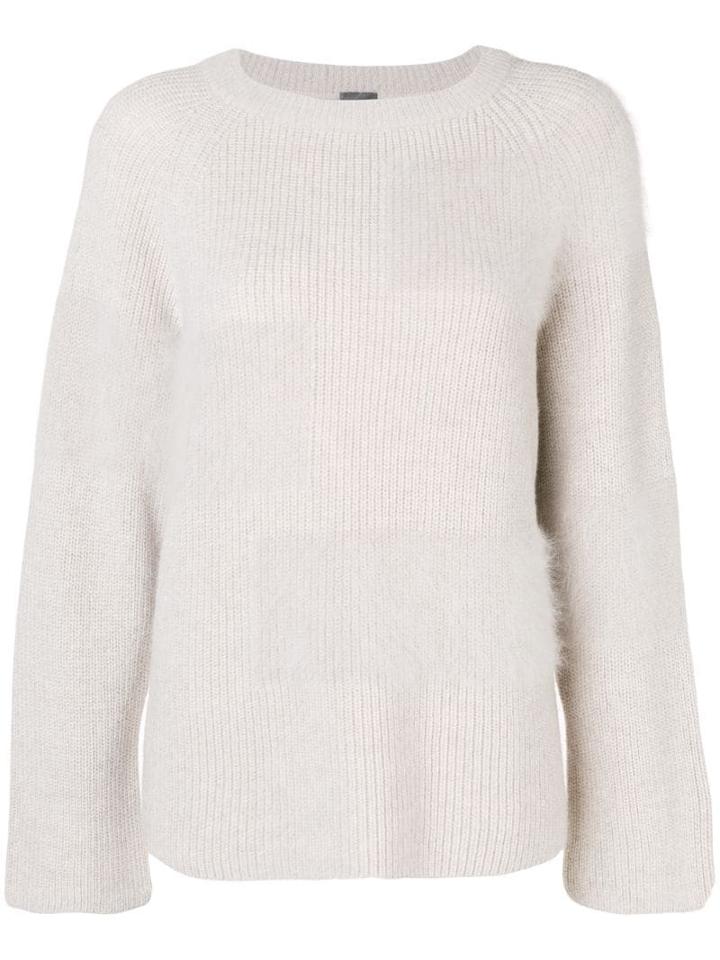 Lorena Antoniazzi Fuzzy Panel Sweater - Neutrals