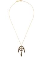 Pamela Love Mini Sueno Pendant Necklace, Women's, Metallic, Gold Plated Brass
