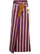 Golden Goose Deluxe Brand Wrap Around Striped Skirt - Purple