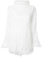 Issey Miyake Vintage High Neck Scrunched Top - White