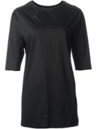 Astraet Boat Neck Centre Trim Detail Long Fitted T-shirt