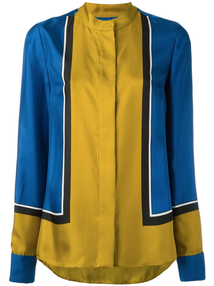 Dvf Diane Von Furstenberg Colour-block Shirt - Blue