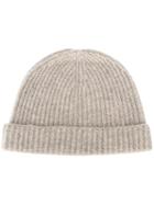 N.peal Cashmere Ribbed Hat, Adult Unisex, Nude/neutrals, Cashmere