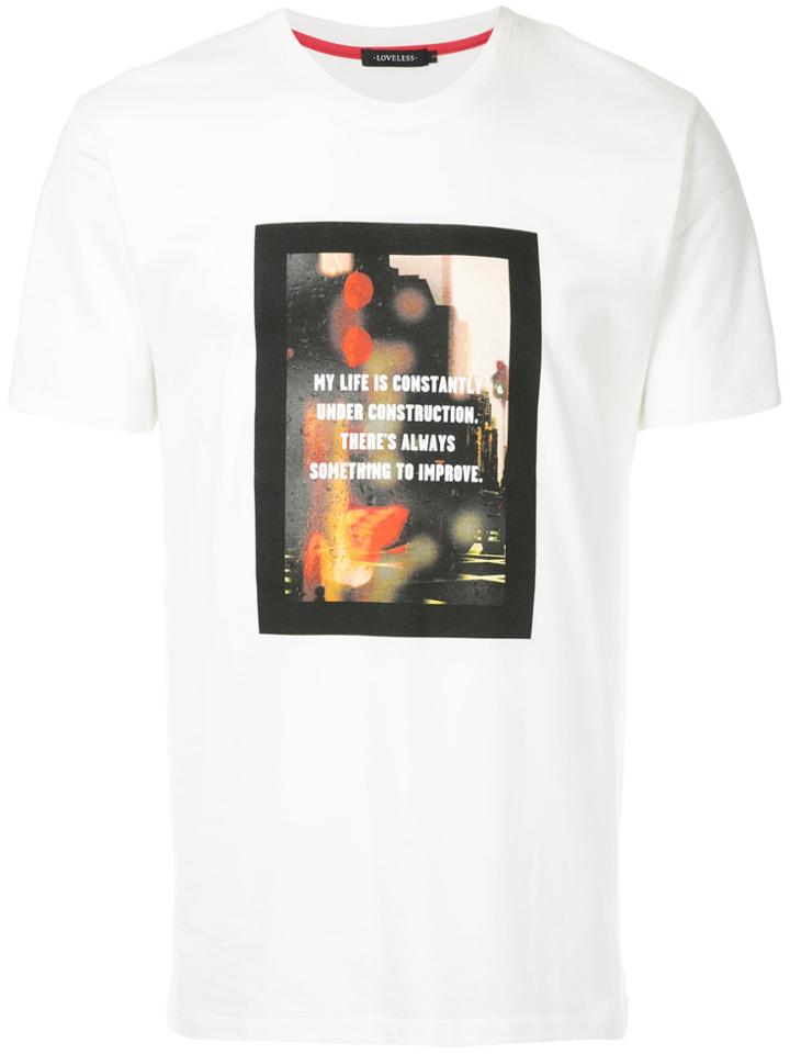 Loveless Quote Print T-shirt - White