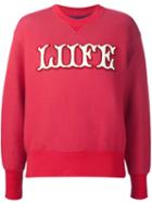 Sacai Printed Sweatshirt, Women's, Size: 2, Red, Cotton/nylon