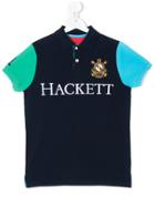 Hackett Kids Logo Embroidery Polo Shirt - Blue