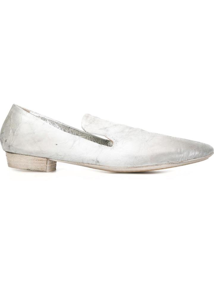 Marsèll Almond Toe Slippers, Women's, Size: 39, Grey, Calf Leather/leather