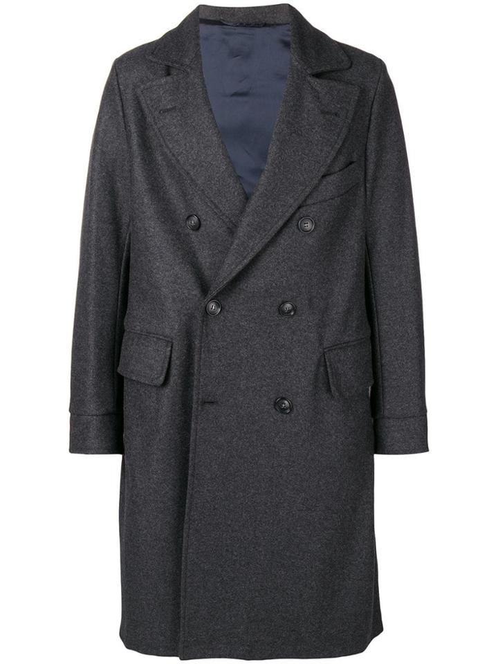 Fortela Double-breasted Coat - Grey