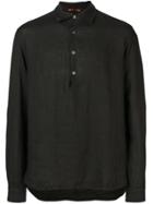Barena Half Buttoned Shirt - Black