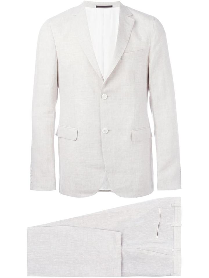 Z Zegna Two Piece Suit, Men's, Size: 50, Grey, Cupro/linen/flax