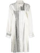 Nina Ricci Striped Contrast Shirt Dress - White