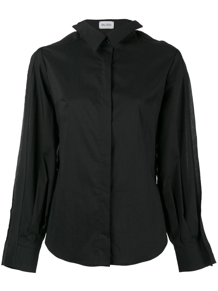 Balossa White Shirt - Cut Out Shirt - Women - Cotton/polyamide/spandex/elastane - 40, Women's, Black, Cotton/polyamide/spandex/elastane