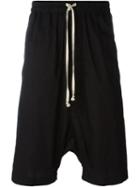 Rick Owens Drop Crotch Shorts, Men's, Size: 52, Black, Cotton