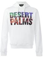 Dsquared2 Desert Palms Print Hoodie, Men's, Size: Xs, White, Cotton