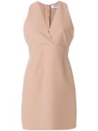 Msgm Deep-v Fitted Dress - Nude & Neutrals