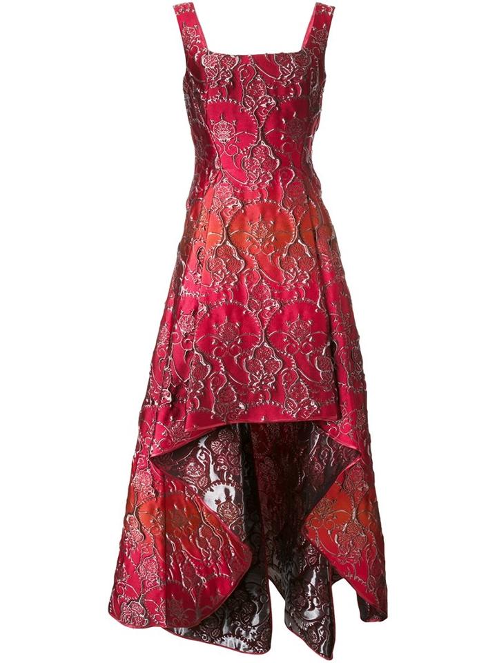 Alberta Ferretti Brocade High-low Gown