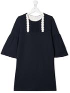 Chloé Kids Teen Ribbed Panel Dress - Blue