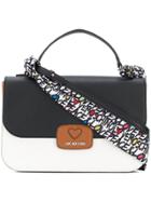 Love Moschino Colour Block Large Tote Bag - Black
