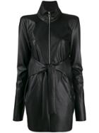Patrizia Pepe Tie Around Faux Leather Dress - Black