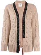 Semicouture Cable Knit Cardigan - Neutrals