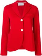 Harris Wharf London Waffle Knitted Blazer Jacket - Red