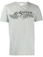 Alexander Mcqueen Nature-inspired Logo T-shirt - Grey
