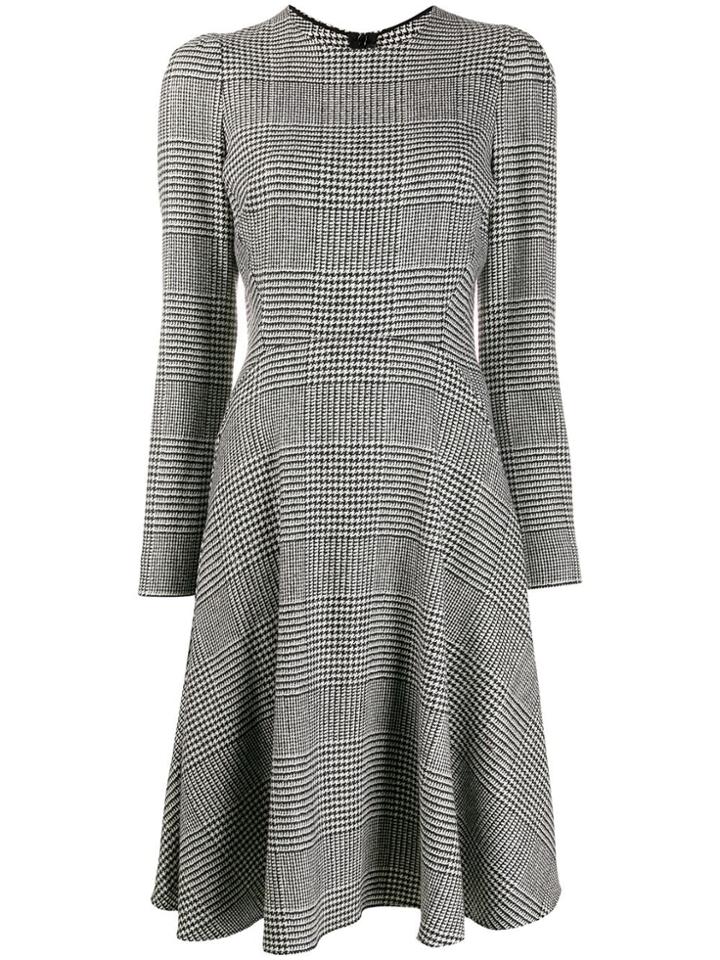 Ermanno Scervino Long-sleeve Plaid Dress - Black