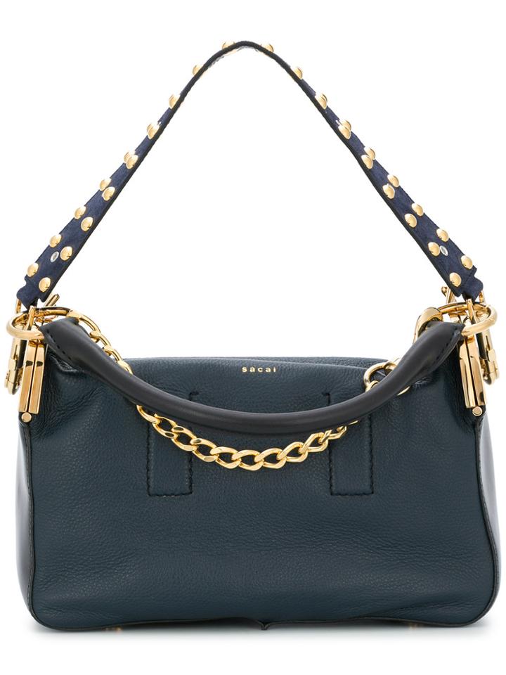 Sacai Studded Handle Tote - Blue