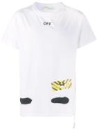 Off-logo Print T-shirt, Men's, Size: Xs, Cotton