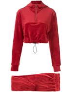 Danielle Guizio Velour Tracksuit - Red