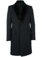 Fendi Mink Fur Lapel Coat, Men's, Size: 54, Black, Mink Fur/cupro/cashmere/virgin Wool