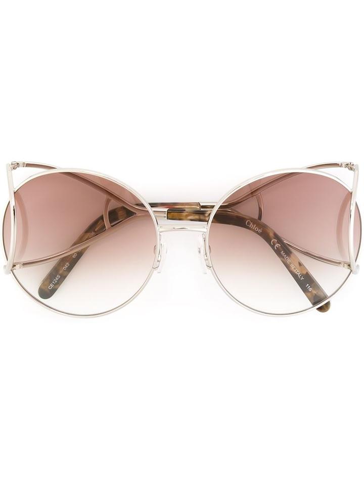 Chloe Eyewear - 'jackson' Sunglasses - Women - Acetate/metal (other) - One Size, Grey, Acetate/metal (other)