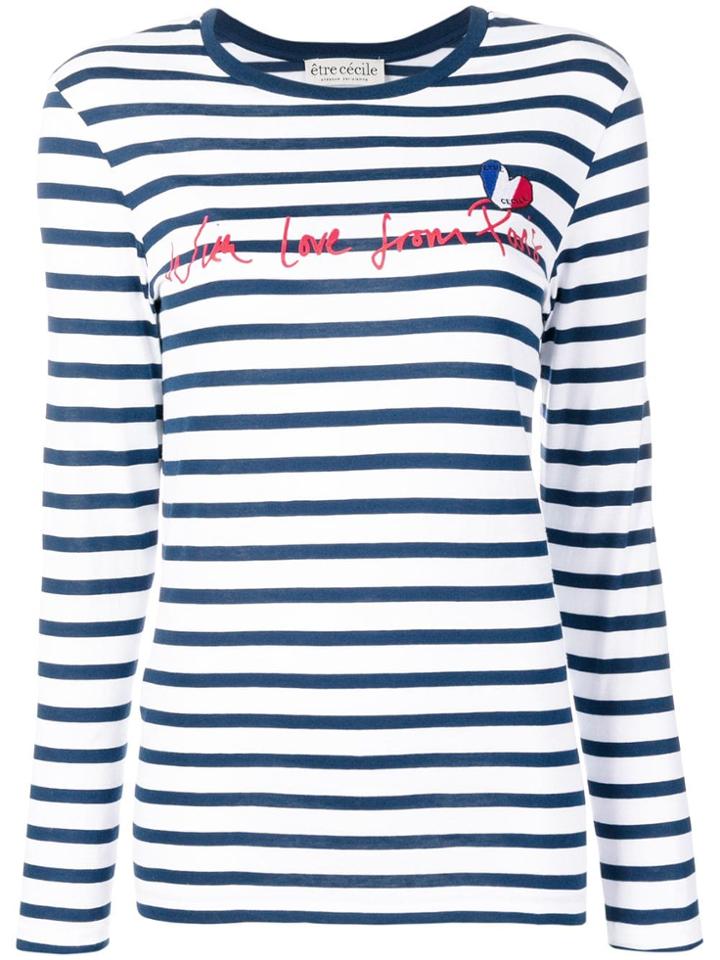 Être Cécile Striped Sweatshirt - Blue